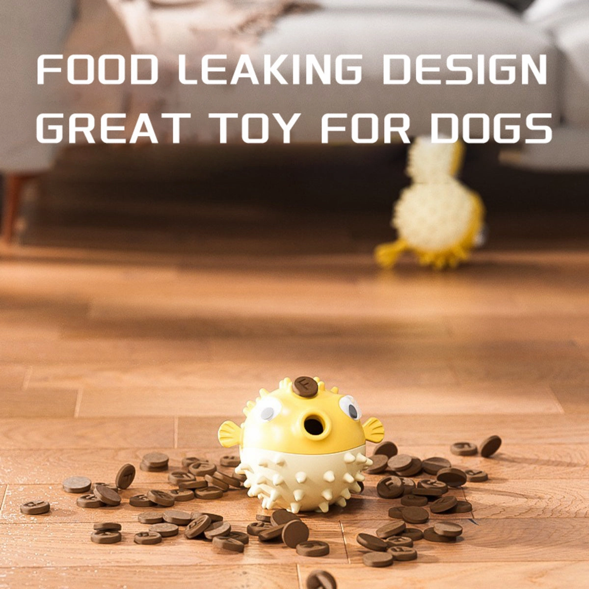 Durable Fish-Shaped Dog Chew & Squeaky Toy for Chewers