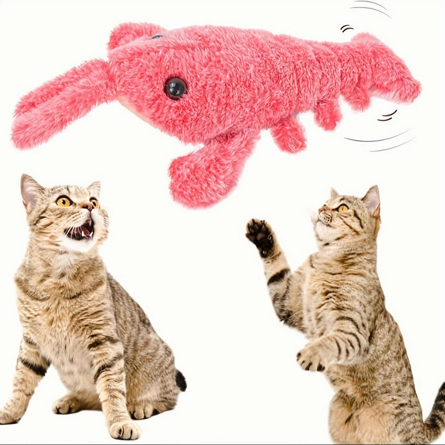 Durable Interactive Lobster Plush Dog Toy with Treat Pocket