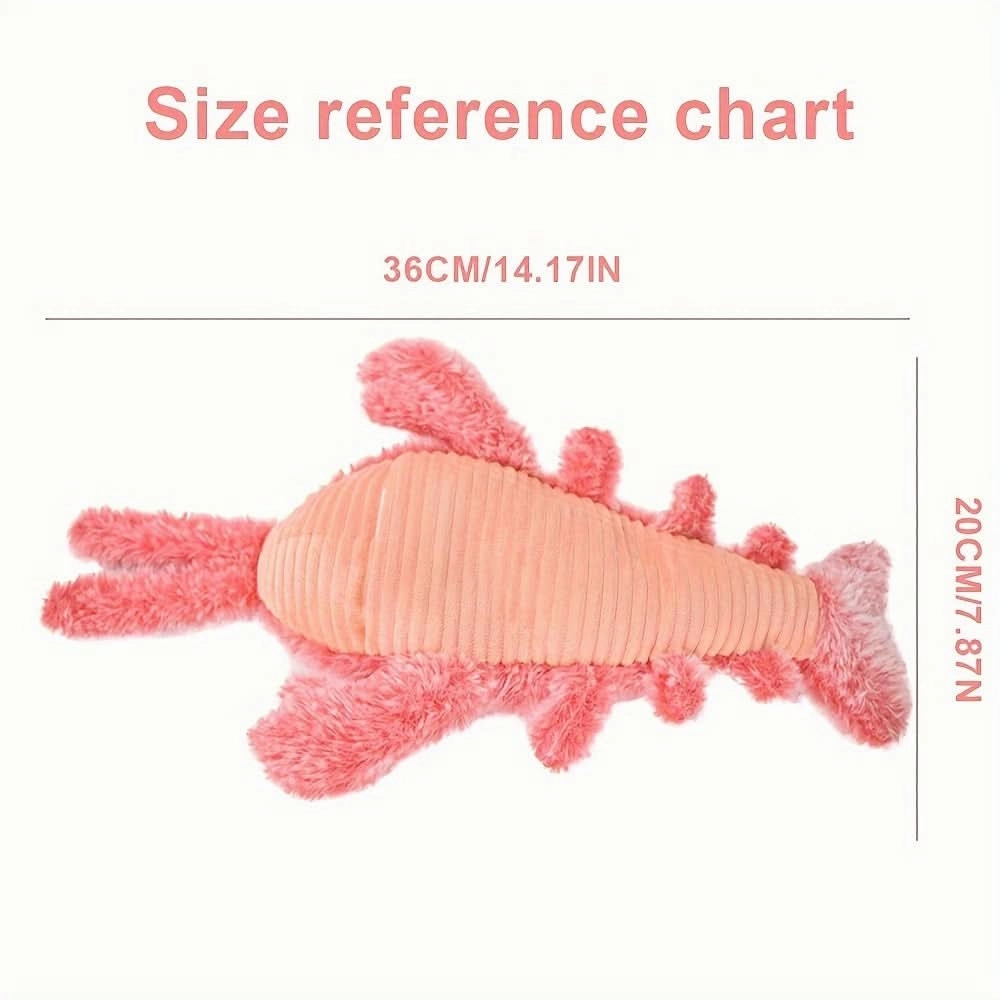 Durable Interactive Lobster Plush Dog Toy with Treat Pocket