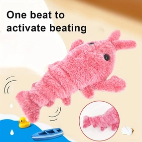 Durable Interactive Lobster Plush Dog Toy with Treat Pocket