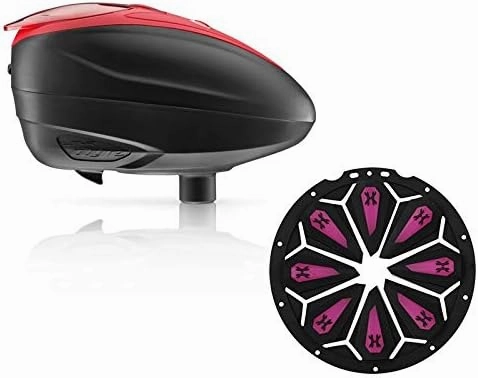 Dye LT-R Electronic Paintball Loader - Red with HK Army Epic Speed Feed