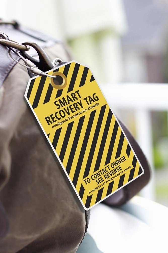 Dynotag® Web Enabled PROTAGZ™ MEGA Size Luggage ID Tag w. DynoIQ™ Lifetime Service