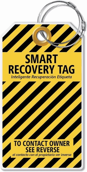 Dynotag® Web Enabled PROTAGZ™ MEGA Size Luggage ID Tag w. DynoIQ™ Lifetime Service
