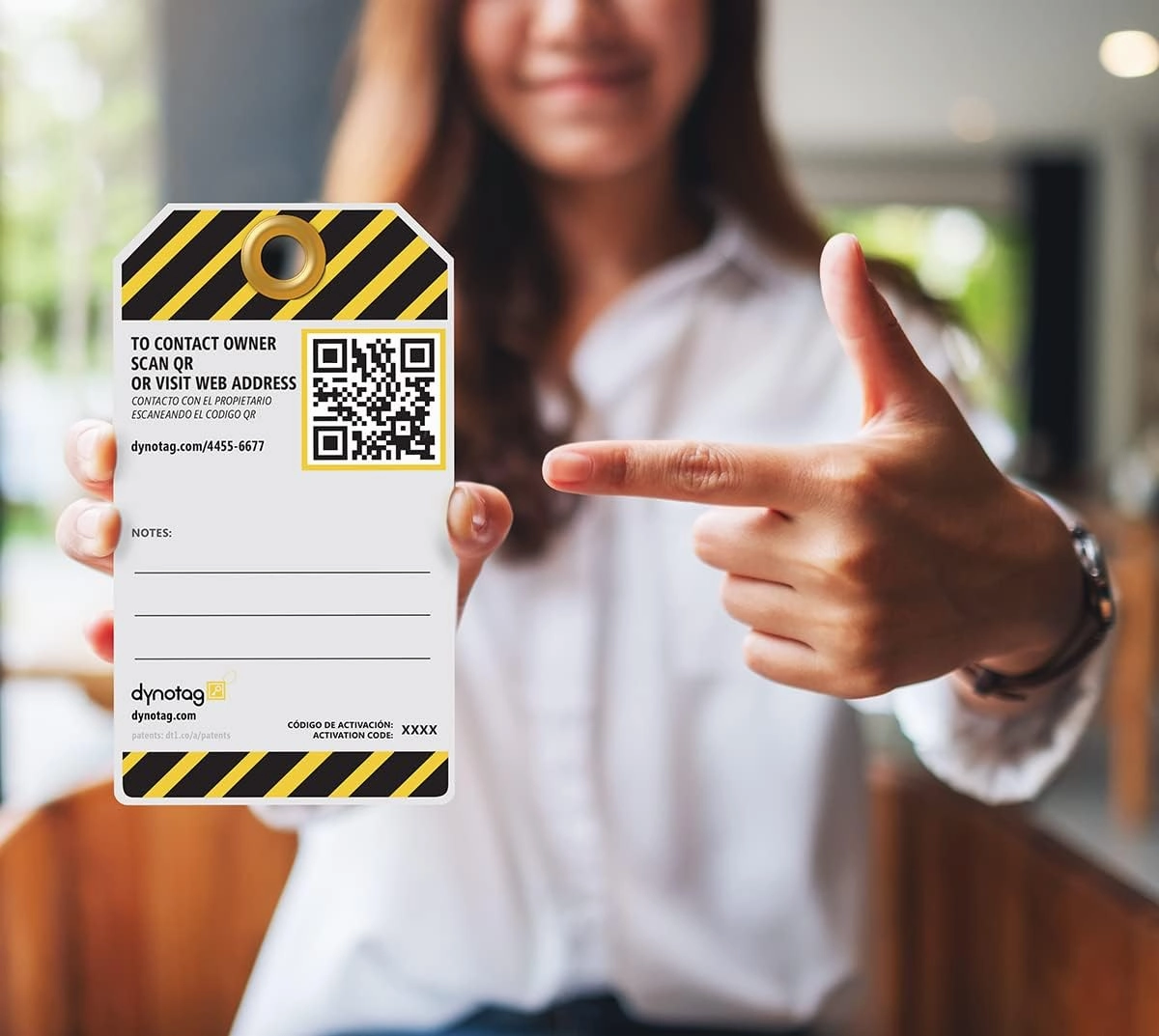 Dynotag® Web Enabled PROTAGZ™ MEGA Size Luggage ID Tag w. DynoIQ™ Lifetime Service