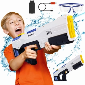 EagleStone Electric Water Gun for Kids Age 8-12, Automatic Squirt Gun for Adults with 33ft Long Range, Modular Battery Water Soaker, Ideal Toy for Pool, Beach, Outdoor Games and Summer Party Fun