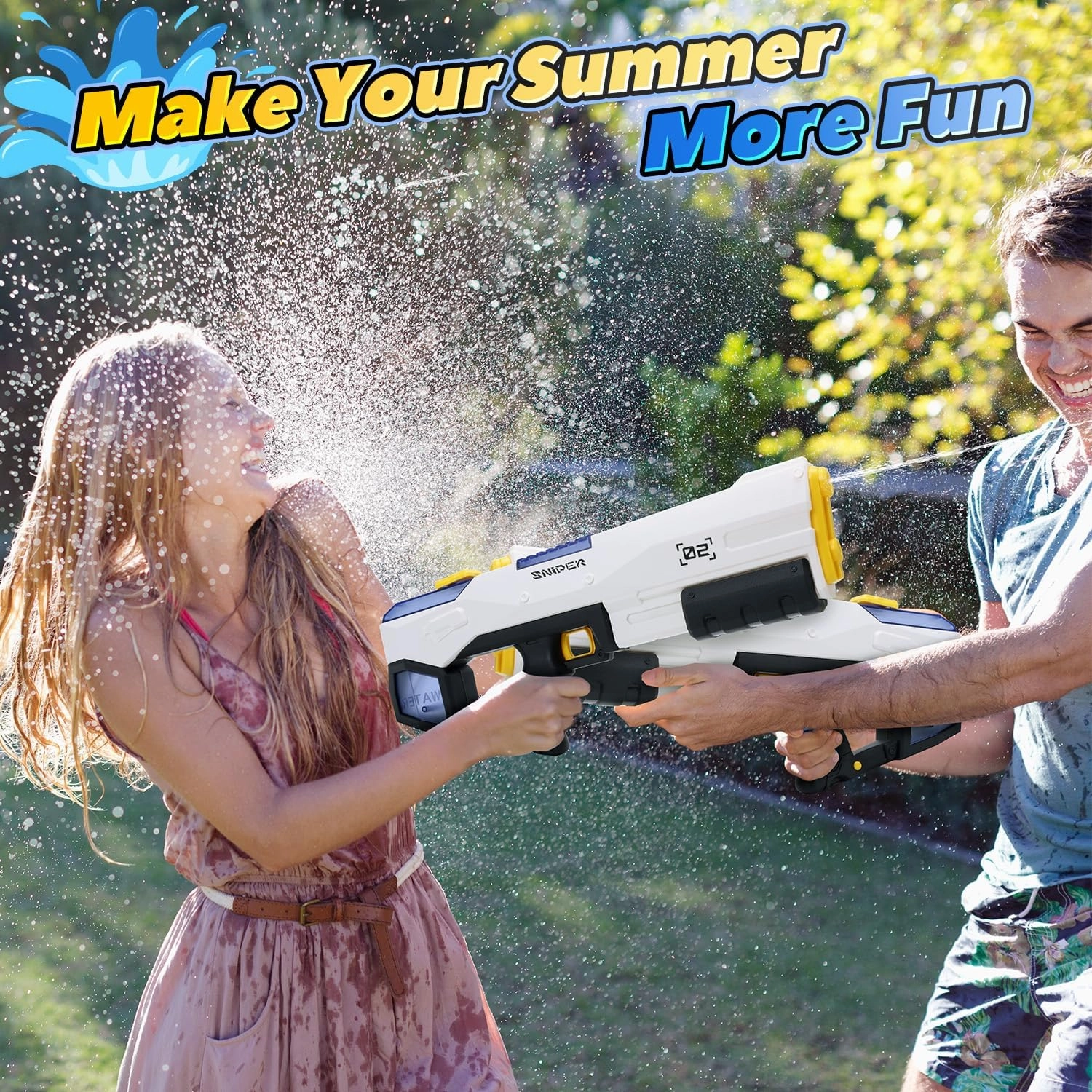 EagleStone Electric Water Gun for Kids Age 8-12, Automatic Squirt Gun for Adults with 33ft Long Range, Modular Battery Water Soaker, Ideal Toy for Pool, Beach, Outdoor Games and Summer Party Fun