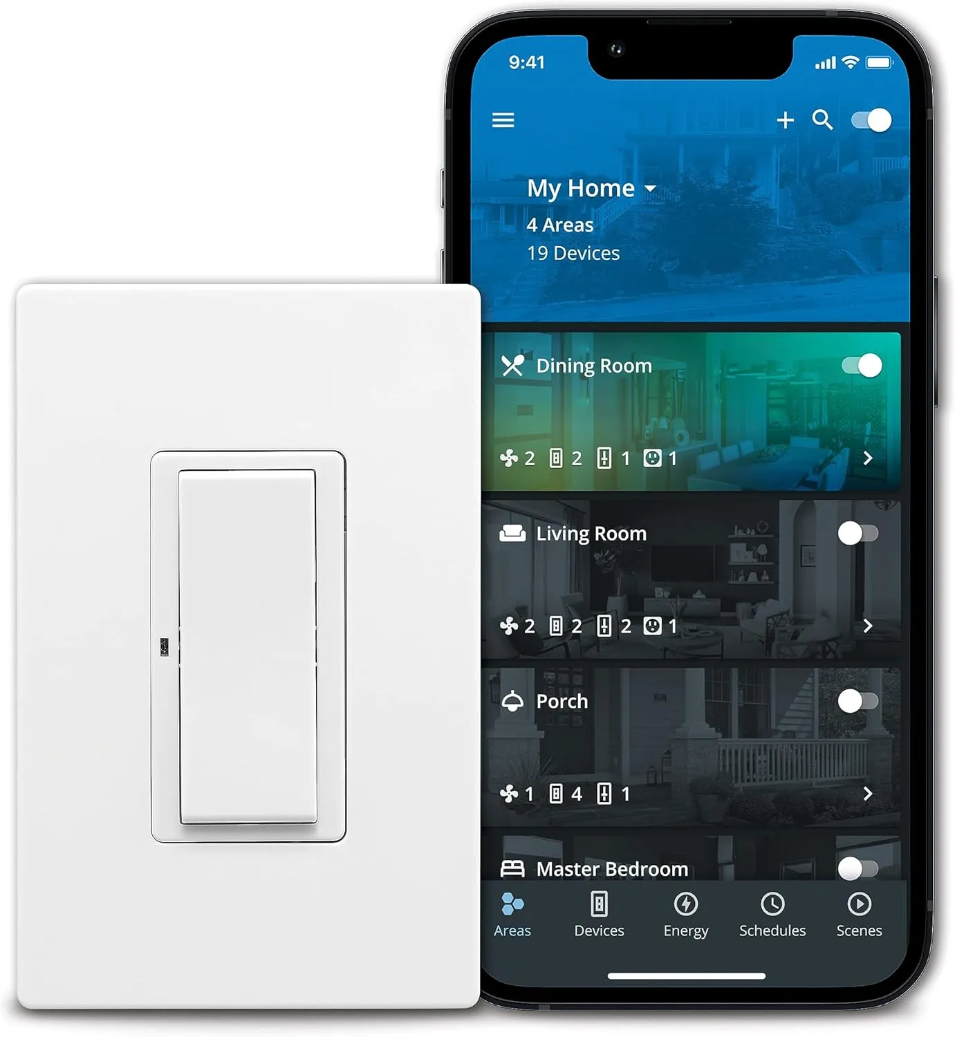 Eaton Wi-Fi Smart Home Switch Works with Hey Google and Alexa, Color Change Kit (White/Light Almond/Ivory)