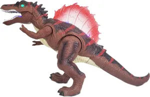 eBigValue Realistic Remote Control Dinosaur Toy – Light-Up Walking Dino with Roaring Sound & Glowing Spikes – Fun Gift for Boys & Girls Ages 3 
