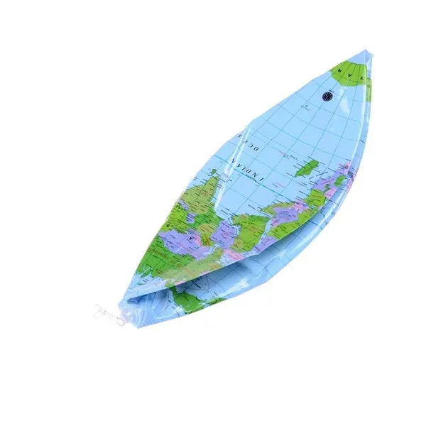 Educational Inflatable World Globe Map Beach Ball Toy 30-40cm Geography Learning Tool