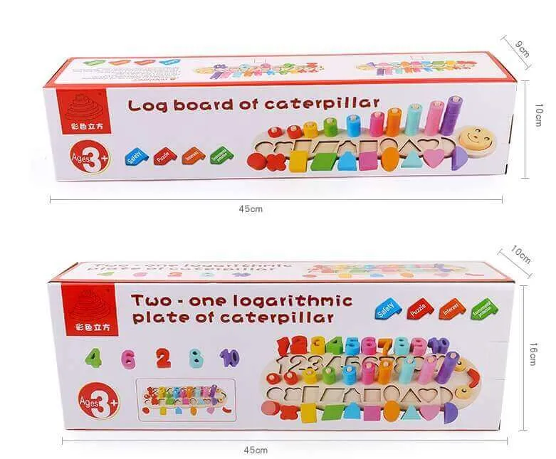 EduColor™ Wooden Logarithmic Learning Board