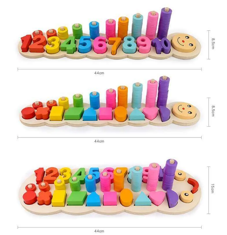 EduColor™ Wooden Logarithmic Learning Board