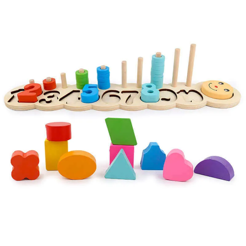 EduColor™ Wooden Logarithmic Learning Board