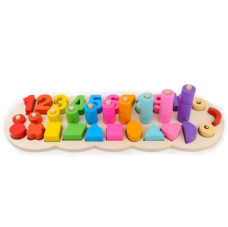 EduColor™ Wooden Logarithmic Learning Board