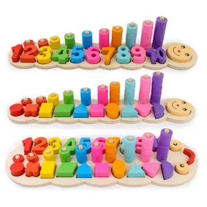 EduColor™ Wooden Logarithmic Learning Board
