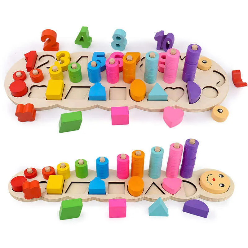 EduColor™ Wooden Logarithmic Learning Board