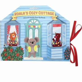 eeBoo: Koala's Cozy Cottage Pop-up Playhouse Book Multicolor Enables imaginative independent pretend play, allows kids to be creative, perfect for ages 5 and up