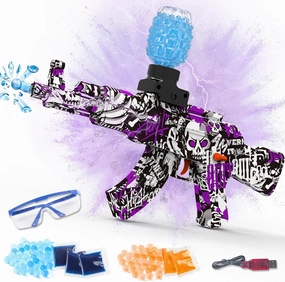 Electric Gel Ball Blaster,AKM Splat High-Speed Splatter Ball Toy,Outdoor Activities-Fighting Shooting Team Game for Summer Toy Ages 14 