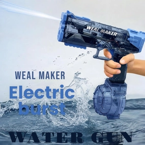 Electric Water Gun Toy, 2-in-1, Great for Kids and Adults, Birthday Parties, Weddings, Housewarmings, Blue