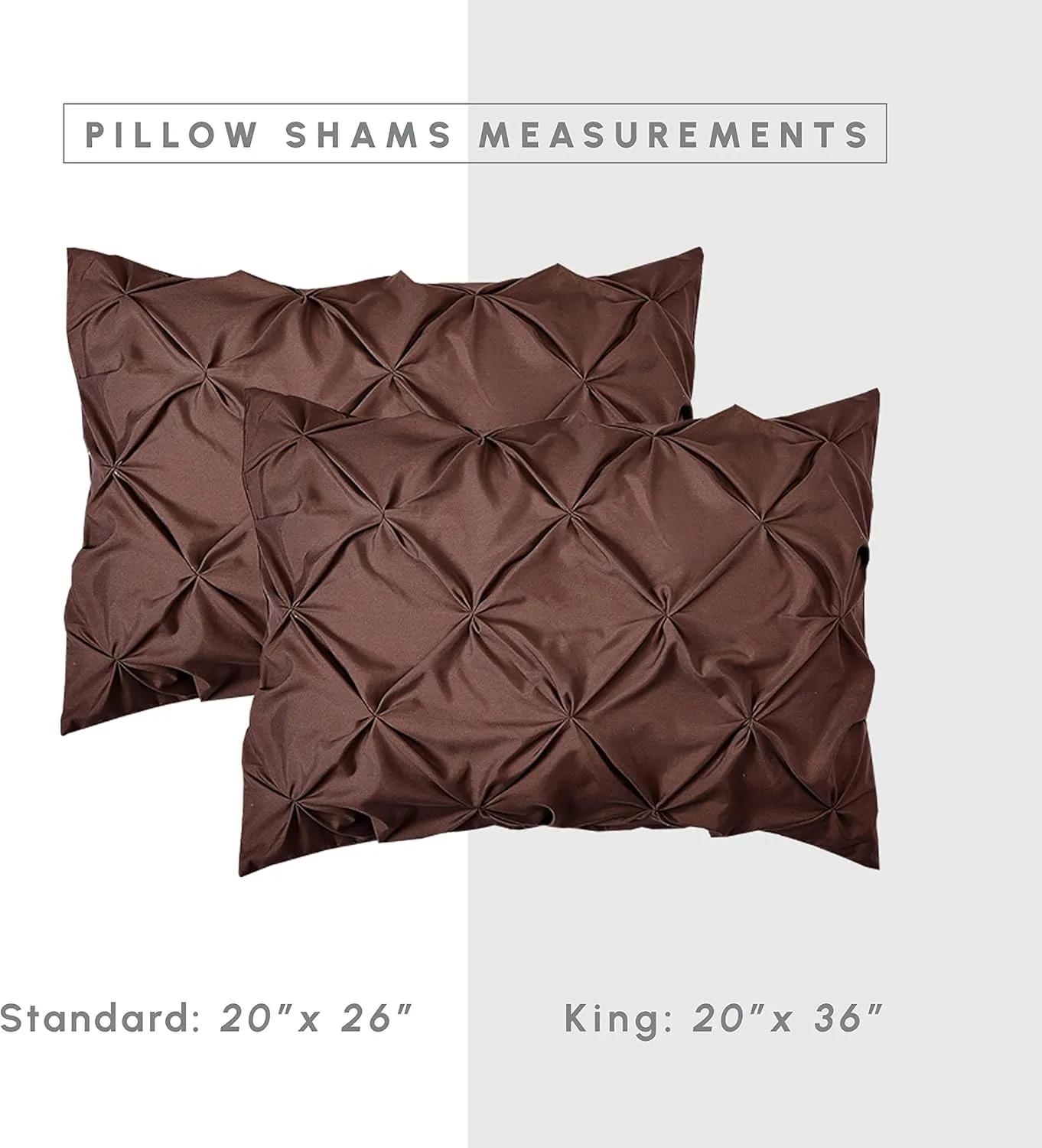 Elegant Comfort 8-Piece Pinch Pleated Comforter Set-All Season Complete Bed in a Bag, Includes 4pc Smart Sheet Set, Bed Skirt, Comforter, Matching Pillowcases and Shams, King/Cal King, Chocolate Brown