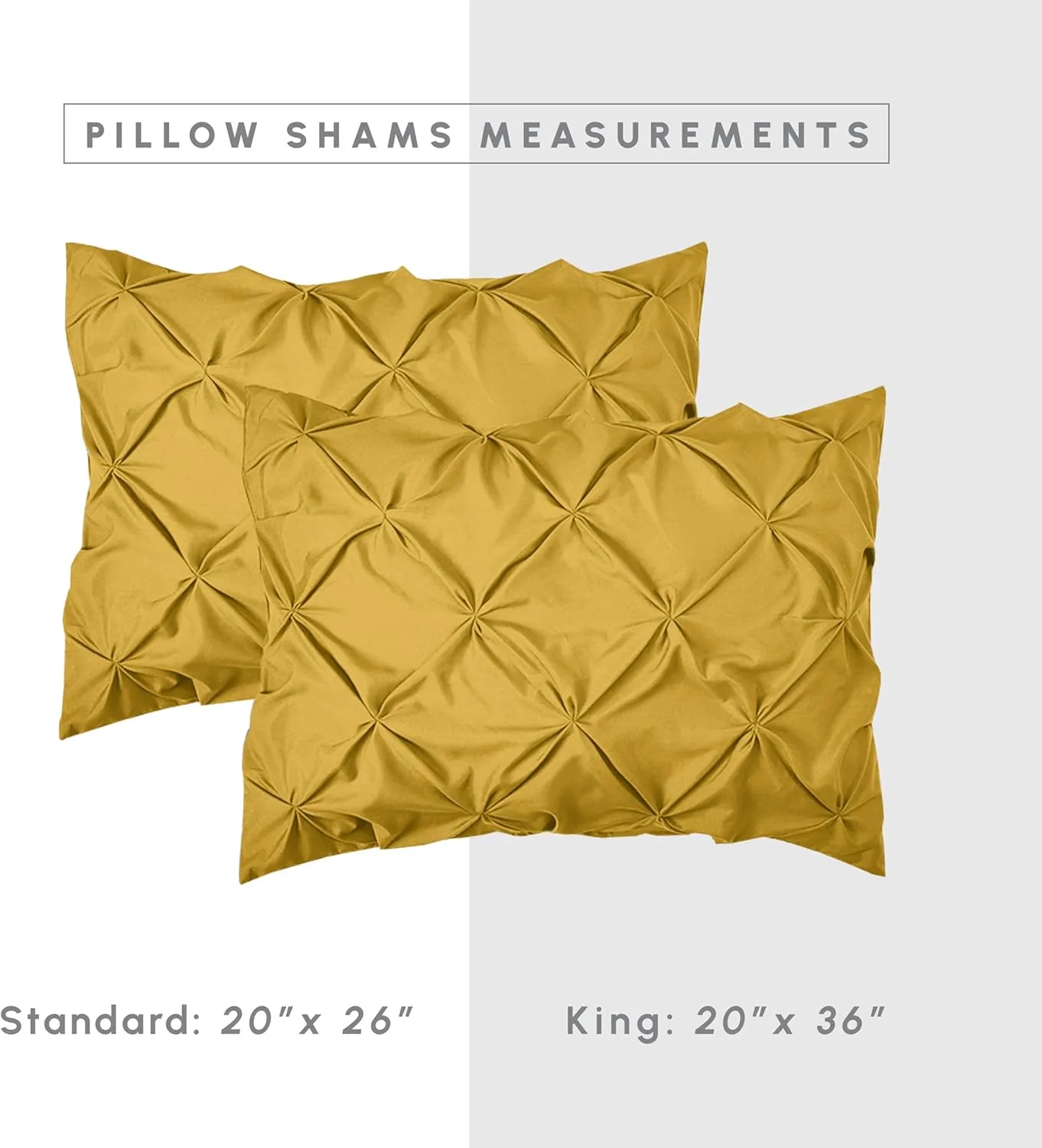 Elegant Comfort 8-Piece Pinch Pleated Comforter Set - All Season Complete Bed in a Bag, Includes 4pc Smart Sheet Set, Bed Skirt, Comforter, Matching Pillowcases and Shams, Twin/Twin XL, Mustard Yellow