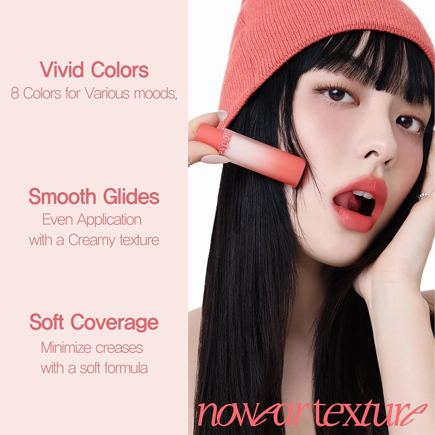 Espoir Lipstick Nowear Volume Matte #1 Fog Mauve 0.1oz | Airy Velvet Matte Lip | Long-Lasting Vibrant Color | Soft Creamy Texture like Cloud | Cruelty-Free | Korean Lip Makeup