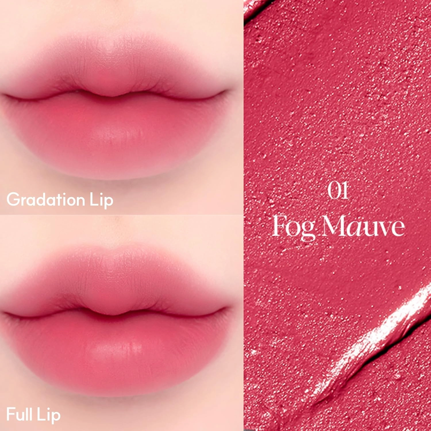 Espoir Lipstick Nowear Volume Matte #1 Fog Mauve 0.1oz | Airy Velvet Matte Lip | Long-Lasting Vibrant Color | Soft Creamy Texture like Cloud | Cruelty-Free | Korean Lip Makeup