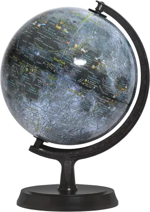 Explorer Gray Moon Globe, 24cm/9.5", M-24, Lunar Globe, Moon Map, Lunar Map, Moon Atlas, Lunar Atlas