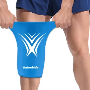 Extended Leg Knee Ice Pack Wrap for Injuries Compression, Reusable Soft Gel Freeze Knee Brace for Swelling, Knee Replacement Surgery, Cold Compress Therapy for Arthritis, Meniscus Tear and ACL