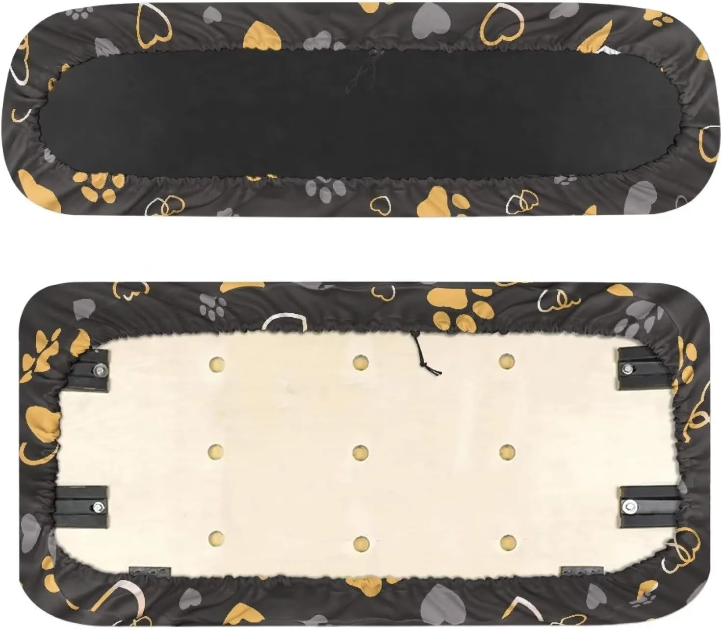 EZGO RXV Seat Covers with Elastic Edges - Heavy-Duty Universal Size for Club Car Precedent All-Season Protection