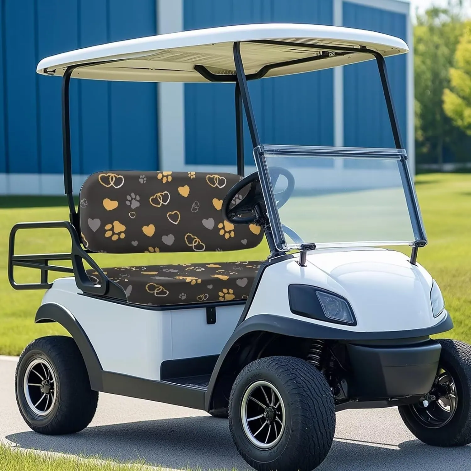 EZGO RXV Seat Covers with Elastic Edges - Heavy-Duty Universal Size for Club Car Precedent All-Season Protection