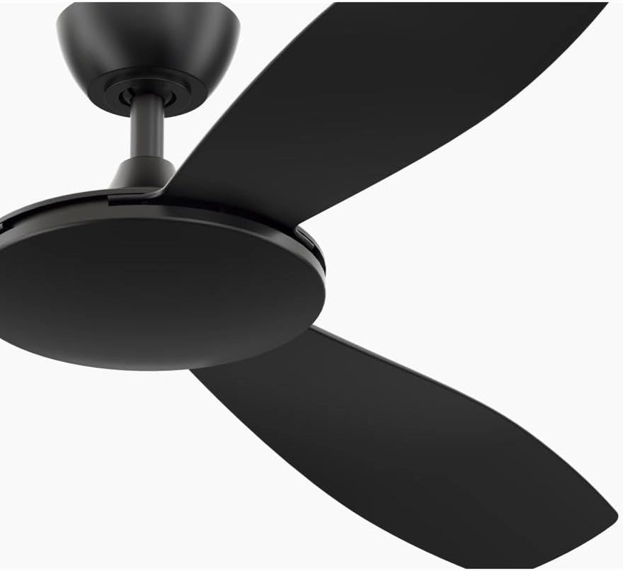 Fanimation GlideAire Indoor/Outdoor Ceiling Fan with Black Blades 52 inch - Black