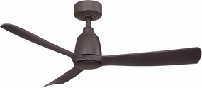 Fanimation Kute Indoor/Outdoor Ceiling Fan with Dark Walnut Blades 44 inch - Dark Bronze