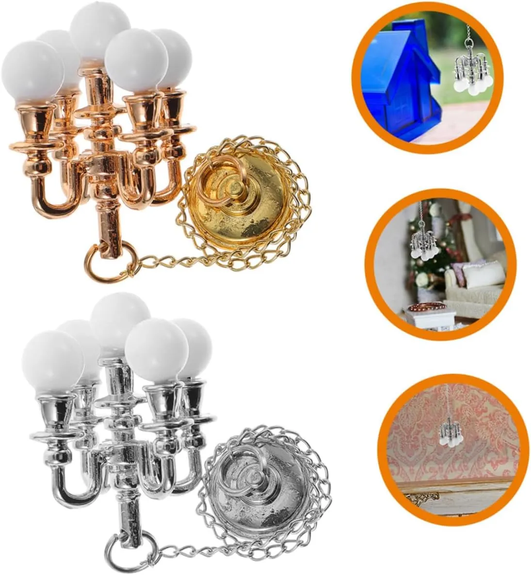 FAVOMOTO 10pcs Miniature Ceiling Lamp Dollhouse Simulation Lighting Compact Safe Material for Mini House Decoration and Landscape Scenery Non-Illuminating