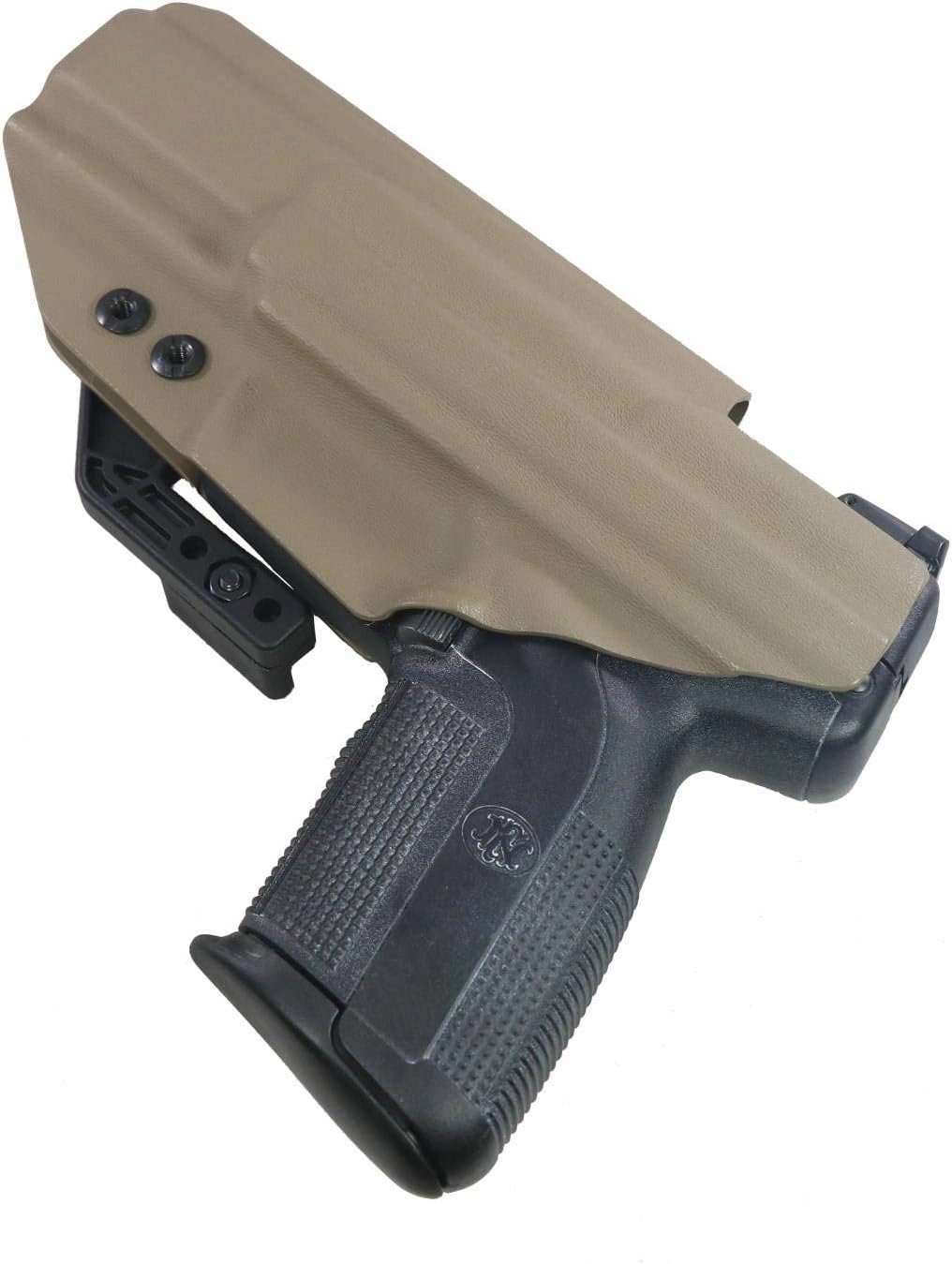 FDO Industries IWB Kydex Holster Compatible with FN Five-Seven -Discreet Carry Concepts 1.5" Metal Monoblock Gear Clip - The Paladin Series - Made in USA