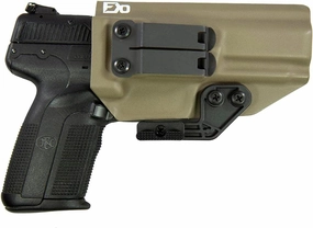 FDO Industries IWB Kydex Holster Compatible with FN Five-Seven -Discreet Carry Concepts 1.5" Metal Monoblock Gear Clip - The Paladin Series - Made in USA
