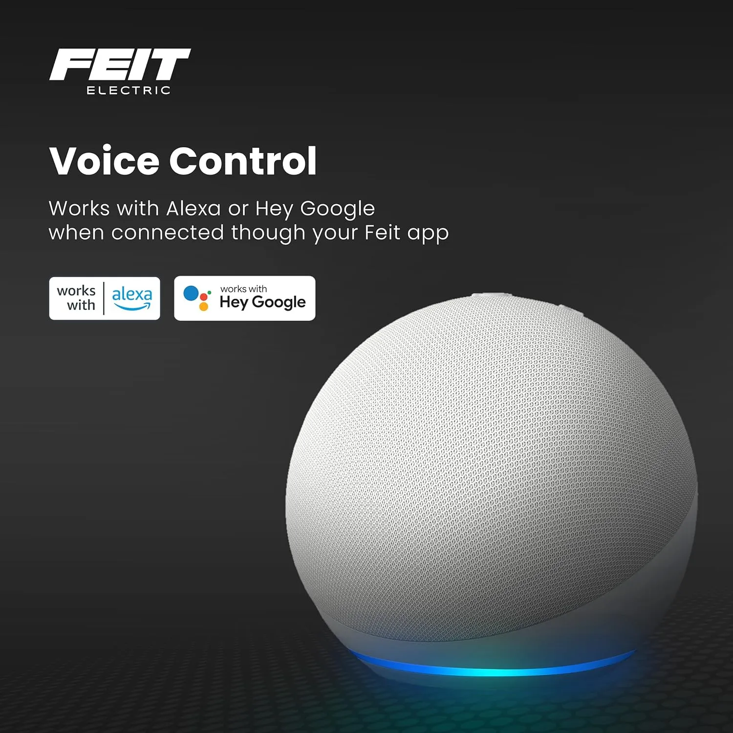 Feit Electric Permanent Outdoor Lights, Smart RGBIC String Lights, 50FT LED Christmas Lights, 2.4GHz WiFi-Enabled Under Eaves Light, Work with Alexa and Google Assistant, Weatherproof, SL50-36/RGB/AG