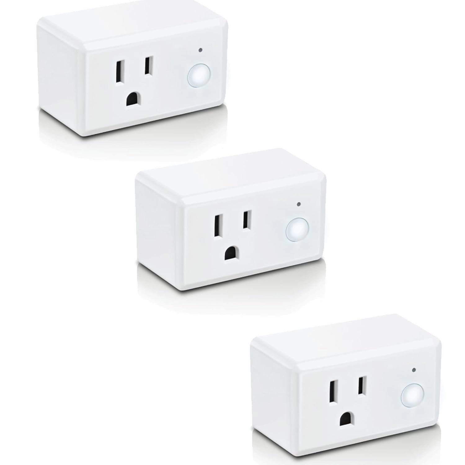 Feit Electric Indoor Smart WiFi Plug Compatible with Alexa and Google Home (3 Pack)