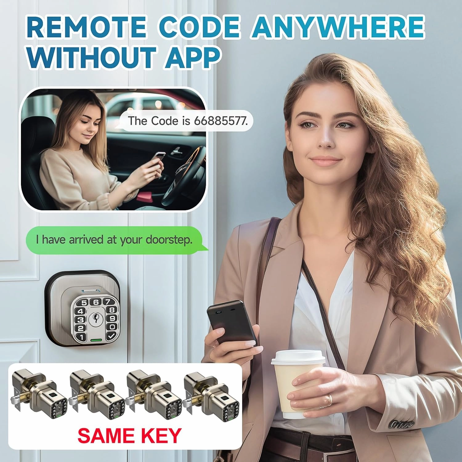 Fingerprint Door knob, Smart Biometric Door Lock with Keypad, Keyless Entry Code Door Knob, Waterproof & Weatherproof, Auto Lock,Voice Navigation, for Bedroom, Gate,Office