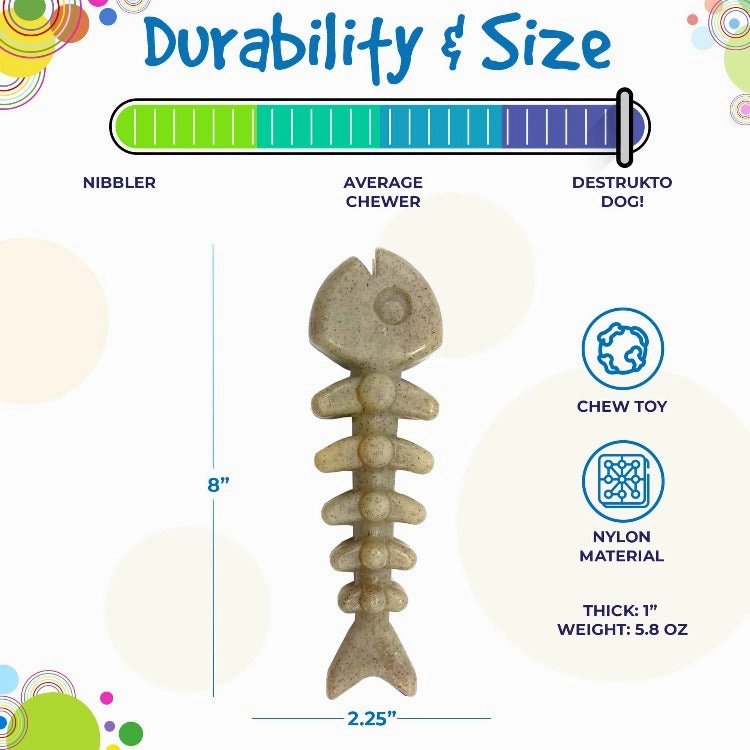Fish Bone Ultra Durable Nylon Chew Toy