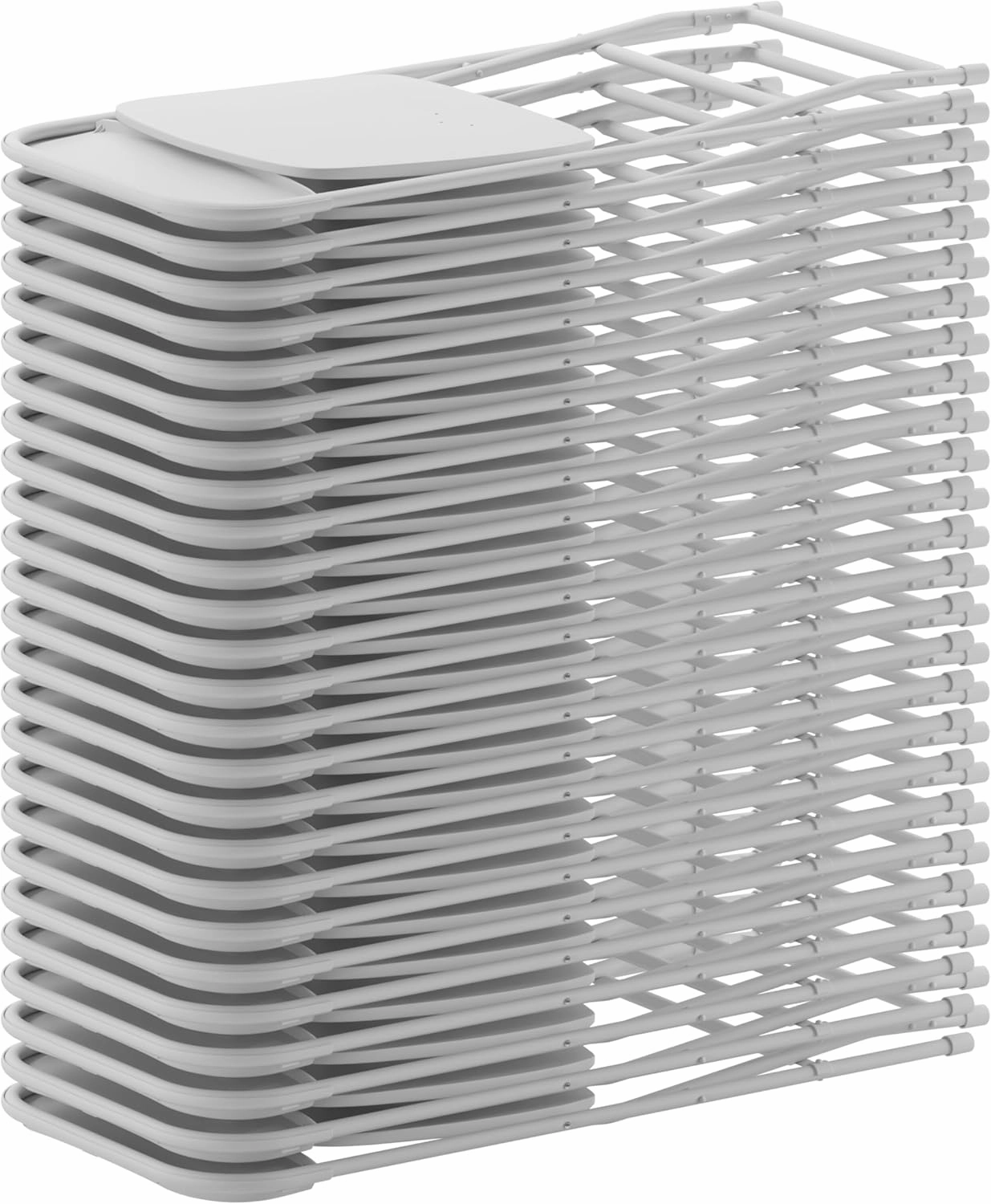 Flash Furniture Hercules Series Plastic Folding Chairs for Parties and Weddings, Stackable Commercial Event Seats with 650-lb. Static Weight Capacity, Set of 6, White
