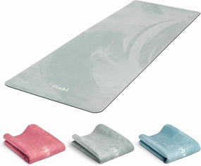 FLXBL Travel Yoga Mat and Top Layer - Thin, Light, Foldable and Washable