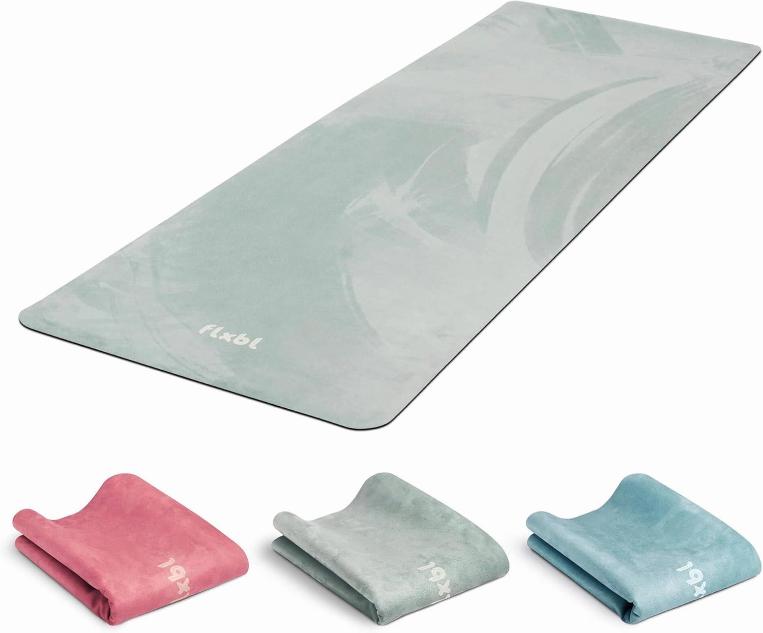 FLXBL Travel Yoga Mat and Top Layer - Thin, Light, Foldable and Washable