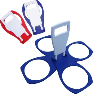 Fold Away Cup Carrier/Caddy [MADE IN UK] [2 PACK] Take-Out Coffee Soft Drink Pint Beer Beverage Holder, Sturdy Reusable Pocket Size, Festival Sports Gigs Easy safe - hot drinks, 2,3,4 cups
