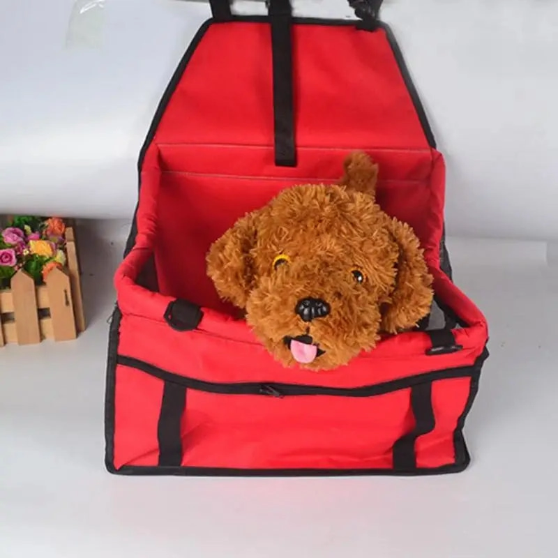 Folding Pet Dog Car Seat Carrier – Waterproof & Safe Travel Pad