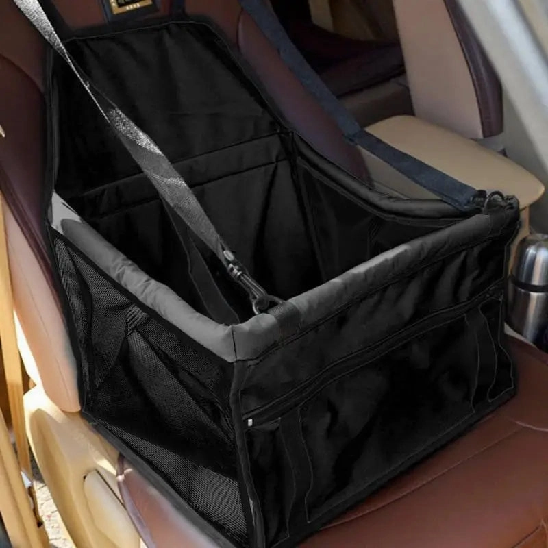 Folding Pet Dog Car Seat Carrier – Waterproof & Safe Travel Pad