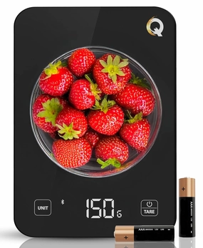Food Scale Grams and Ounces, Weighs Upto 22lb, High Precision Kitchen Scale with Nutritional Calculator, Waterproof Digital Kitchen Scale for Cooking, Baking & Meal Prep, LED Display- Black