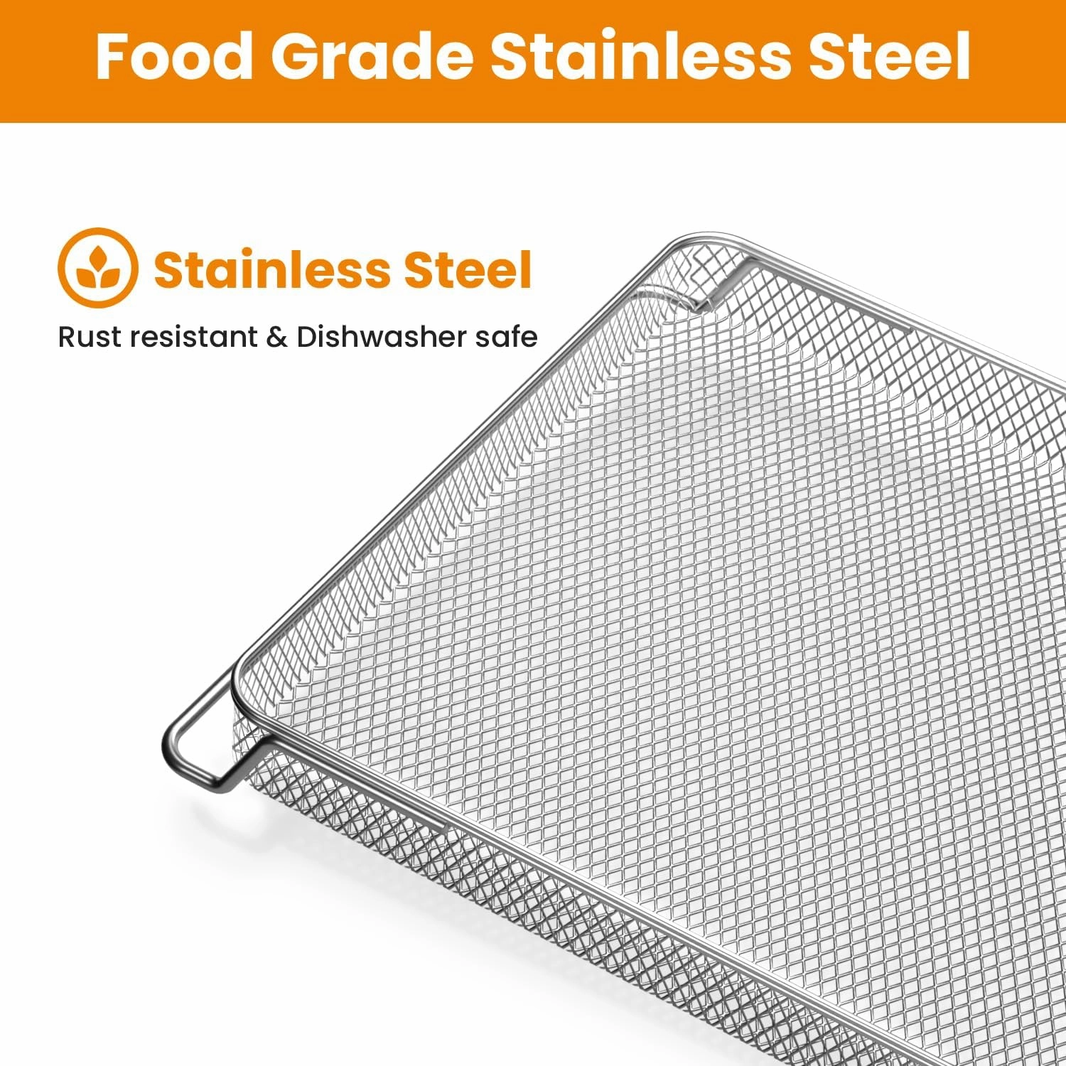 for Ninja Foodi Replacement Air Fryer Oven Basket, Original Replacement Baking Trays for NINJA DT201 DT251 Foodi Digital Air Fryer Oven, Mesh Basket, Ideal Accessories for Frying and Dehydrating