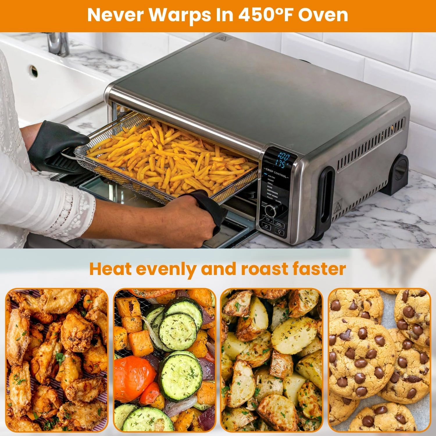 for Ninja Foodi Replacement Air Fryer Oven Basket, Original Replacement Baking Trays for NINJA DT201 DT251 Foodi Digital Air Fryer Oven, Mesh Basket, Ideal Accessories for Frying and Dehydrating