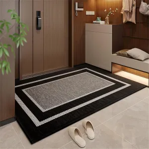 Front Door Mat Indoor Outdoor Entrance, Graphic Printing Low Profile Sturdy Natural Rubber Indoor Doormat, Waterproof All-Season, All-Weather Easy Clean Patio Porch Entryway Mat Black 36"x24"