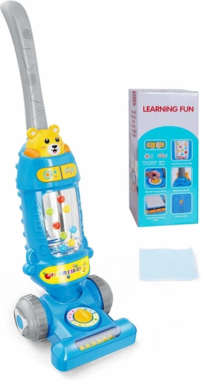 FS Toddler Vacuum Toy that Works with Lights & Sounds, Pretend Play Toy Vacuum for toddlers 3-5, Kids Vacuum Cleaning Toys for Ages 3-4 Years Old Boys Girls, Play Cleaning Toy with Ball-Popping Action